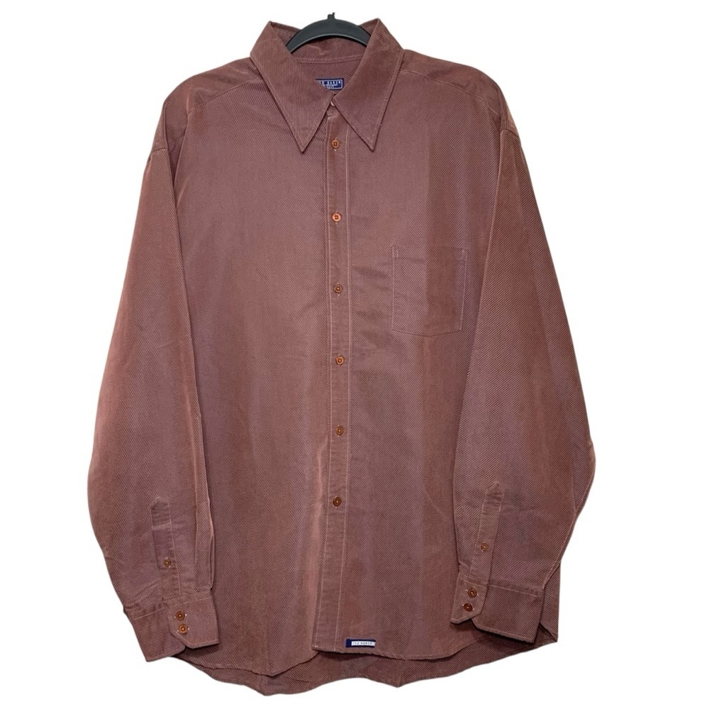 Ted Baker Button Down Shirt Brown Sz 5 (XL) Oversized Long Sleeve Classic